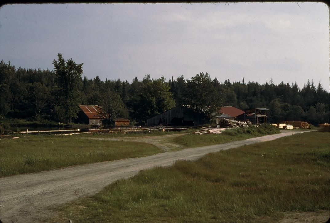 View of the Garland saw mill located on Garland Brook in Lancaster, New…