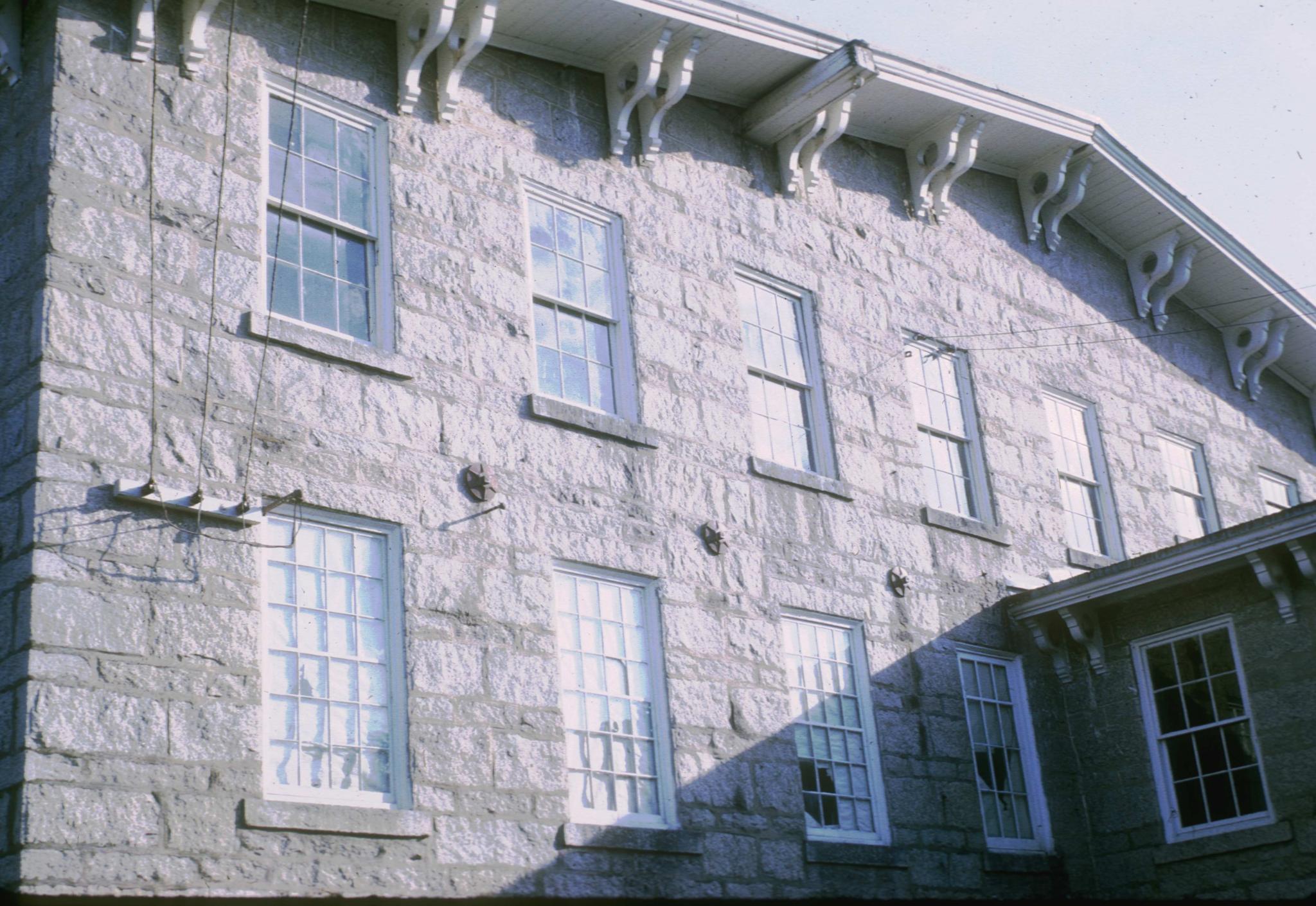 Photograph of the old mill (1826) showing the roof brackets.